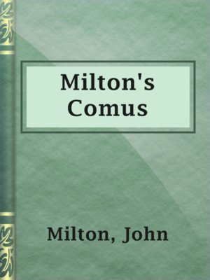 cover image of Milton's Comus